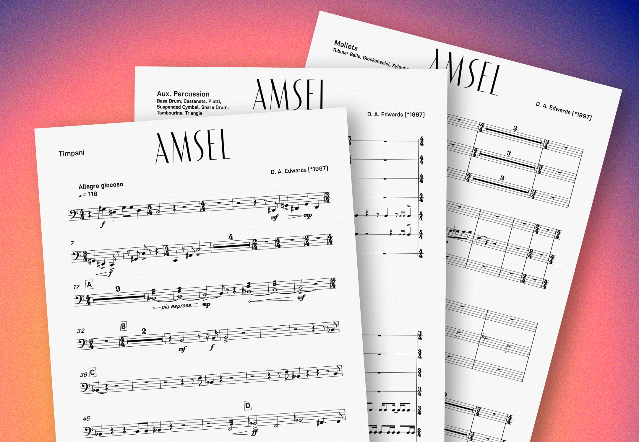 Preview of the percussion parts